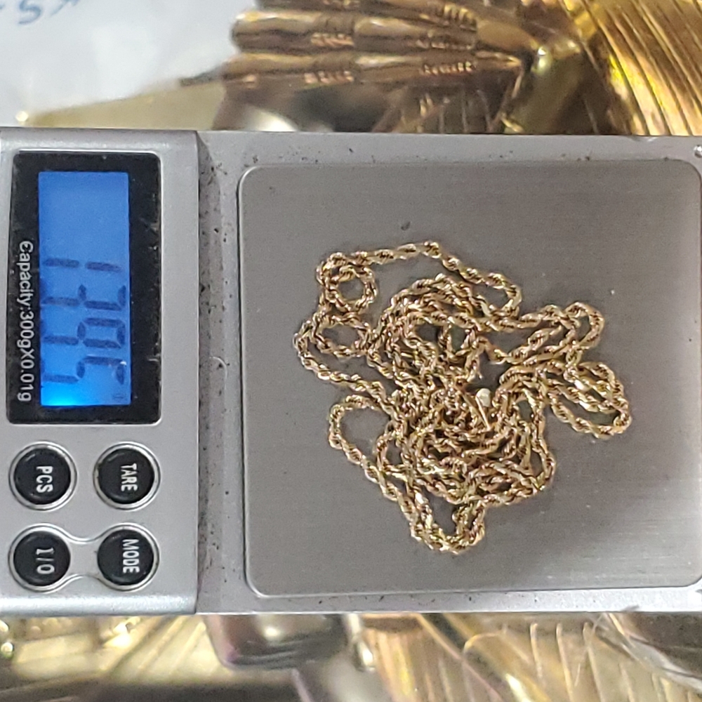 BARAKA 18ROSE GOLD/STEEL PENDANT AND 14K SOLID GOLD ROPE - Picture 5 of 12